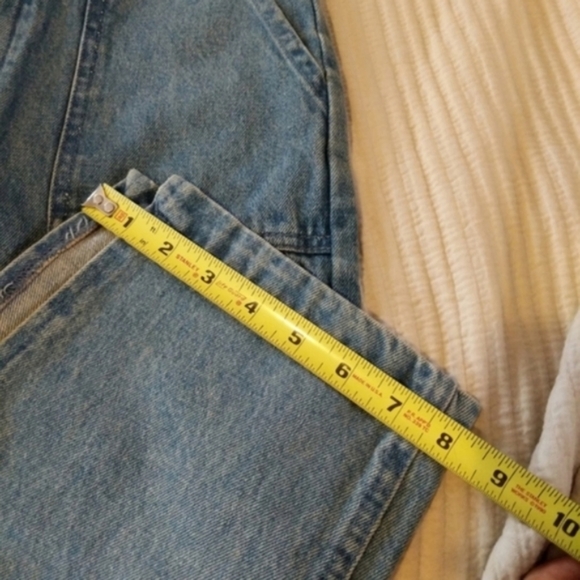 WeWoreWhat Slouchy Slit Overalls in Steel Jumpsuit Wide Straight Leg Blue - Picture 12 of 13